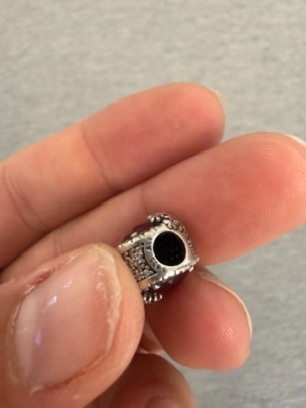 Pandora Red Snowflake Charm Sterling Silver